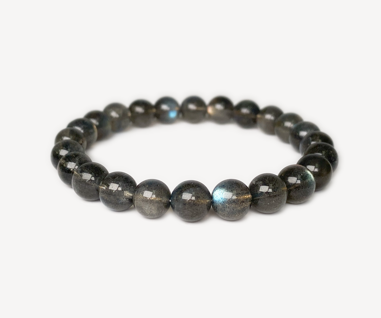 Grey Moonstone Beaded Bracelet